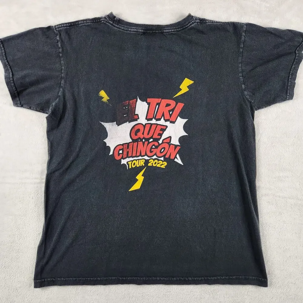 El Tri Shirt Adult Medium Black Que Chingón Tour 2022 Alex Lora Double Sided - Picture 2 of 9